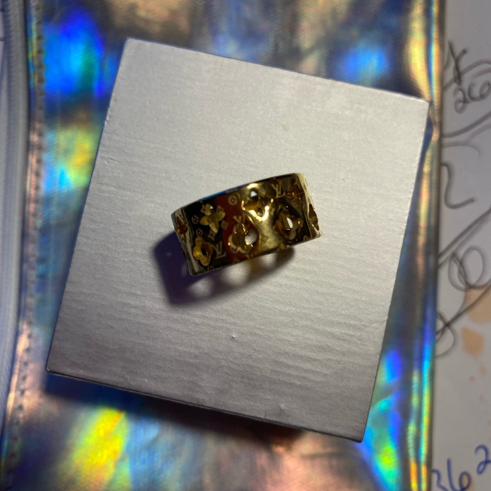 Gold handmade ring all real